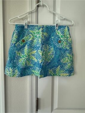 Lilly Pulitzer - Skort Blue Green Floral Printed Skirt